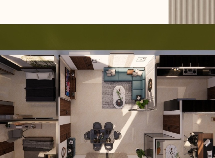 Compact Contemporary Home planning overview