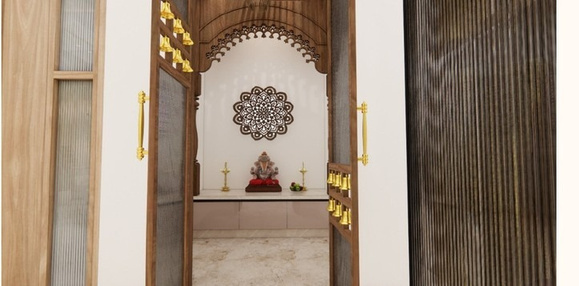 Soft Modern pooja detail