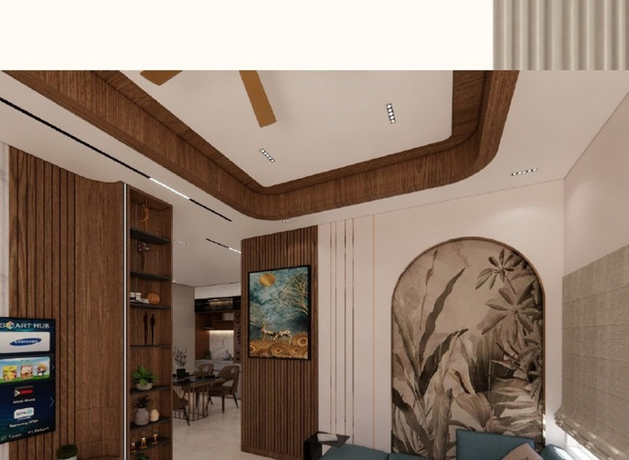 Warm Contemporary home overview by Veda Spaces